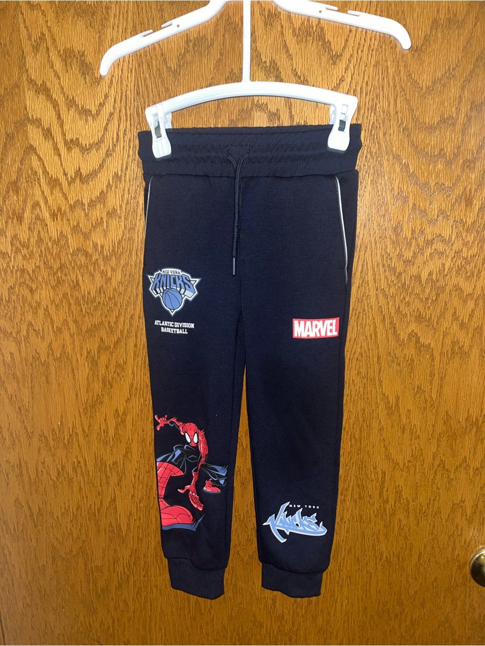 Marvel Black Sweatpants with Red Spider-Man Graphic